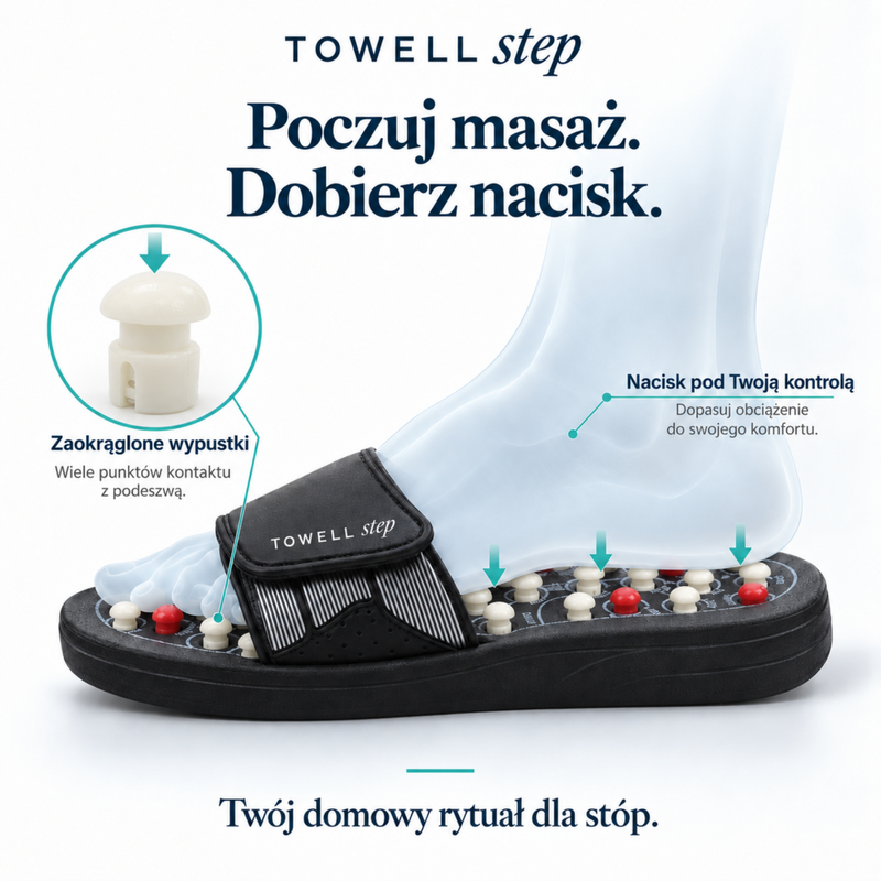 TOWELL Step — klapki do masażu stóp